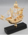 24K Gold Plated Santa Maria Sailing ship